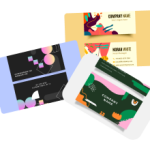 Business cards with matte lamination
